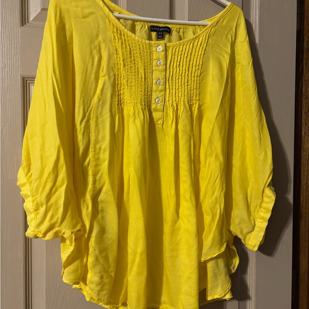 Lane Bryant Yellow Tunic Top